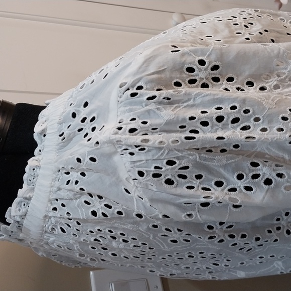 Nwt 1x JEnifer & Grace Chic White Eyelet Women's Blouse Lace - Picture 4 of 13